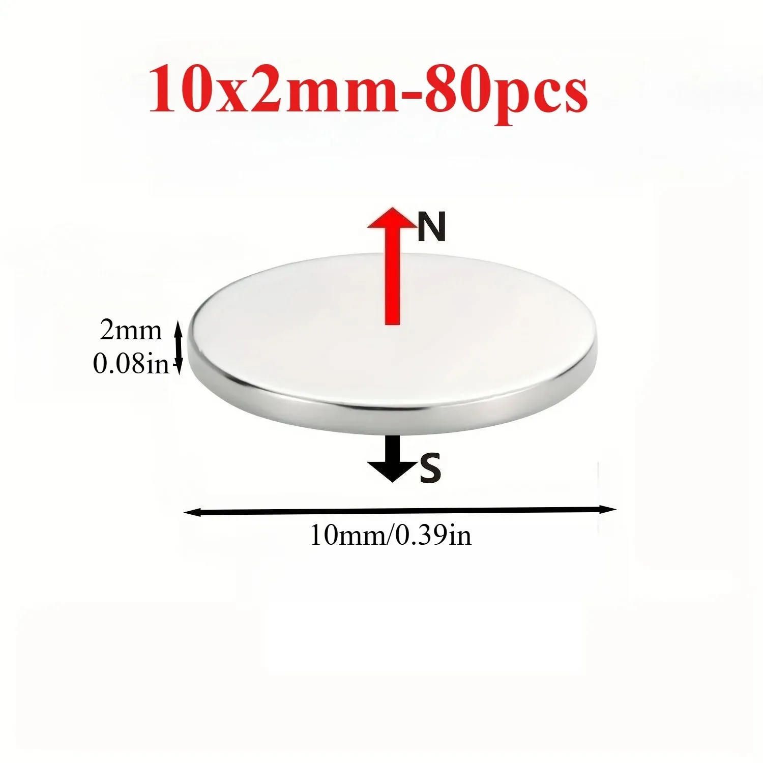 Leistungsstarke Magnete mit mehreren Spezifikationen (8x3/8x4/10x2/10x3), geeignet für Kühlschrank-DIY, Zuhause, Büro, Badezimmerzubehör.