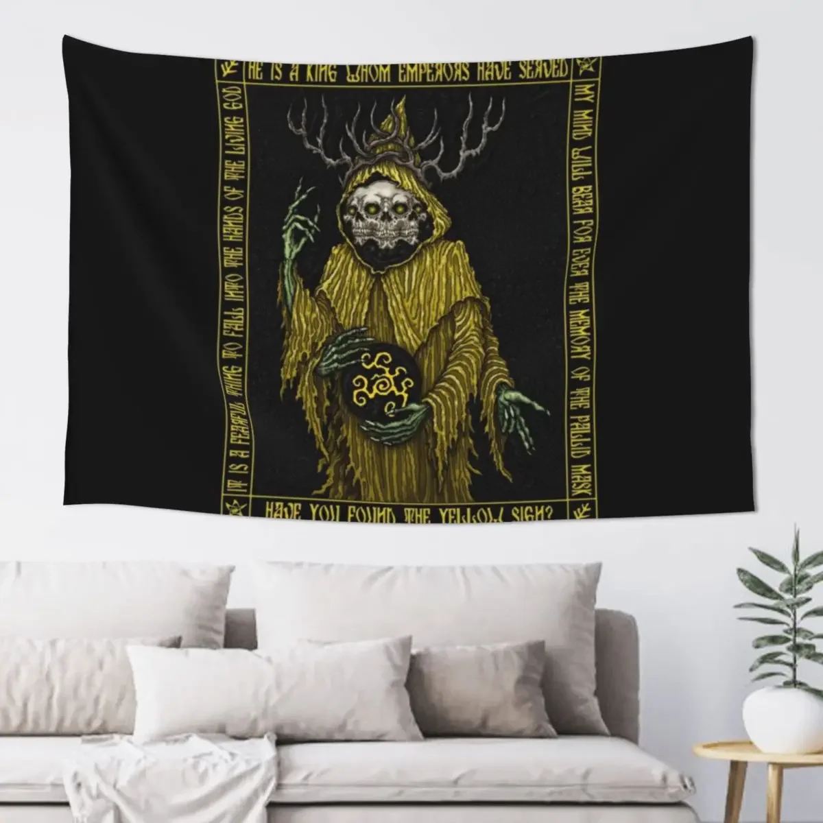 

Hastur Icon - Azhmodai 2020 Tapestry Home Decoration Aesthetics For Room Tapestry