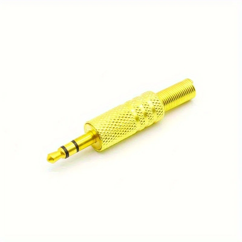 10pcs/lot gold plated 3.5mm plug RCA Audio Connector RCA audio plug 3.5 jack Stereo Headset Dual Track Headphone