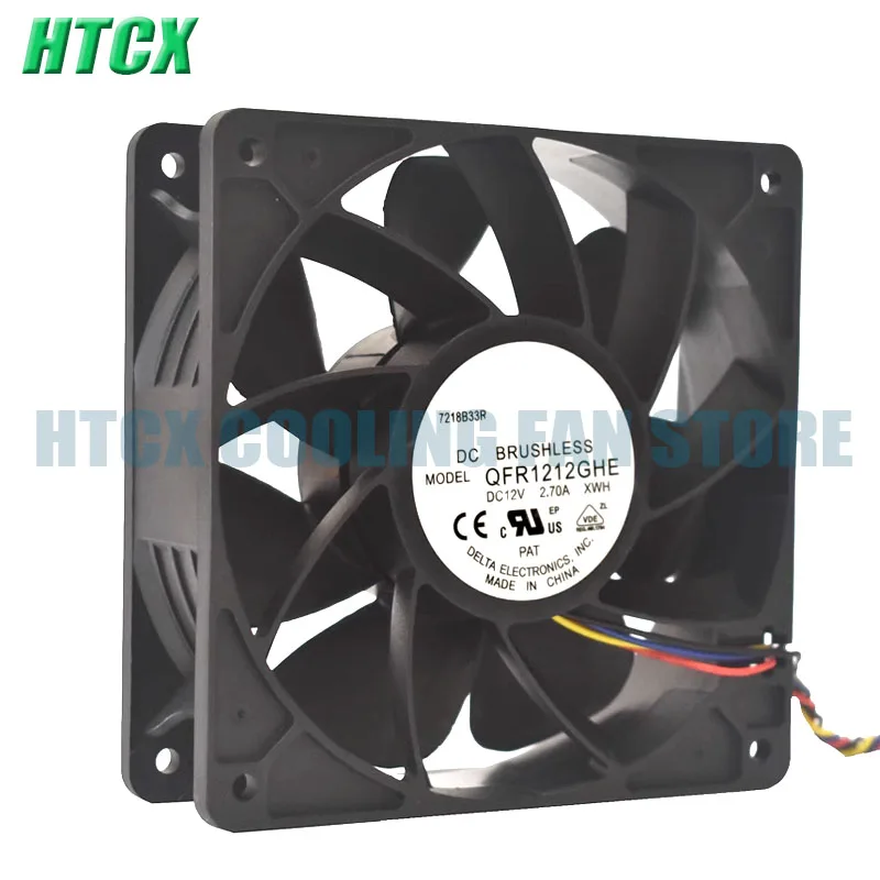 74Y5220 Working  QFR1212GHE QFR1212GHE-PWM 4P 12V 2.7A 12038 Server cooling fan 120*120*38mm