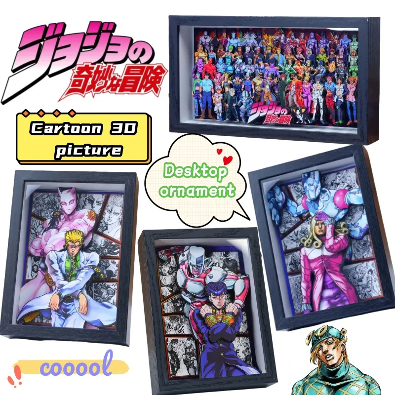 جوجو مغامرة غريبة جيورنو جيوفانا ديو براندو لوحة جديدة إبداعية ثلاثية الأبعاد مصنوعة يدويًا هدية لتزيين سطح المكتب #1