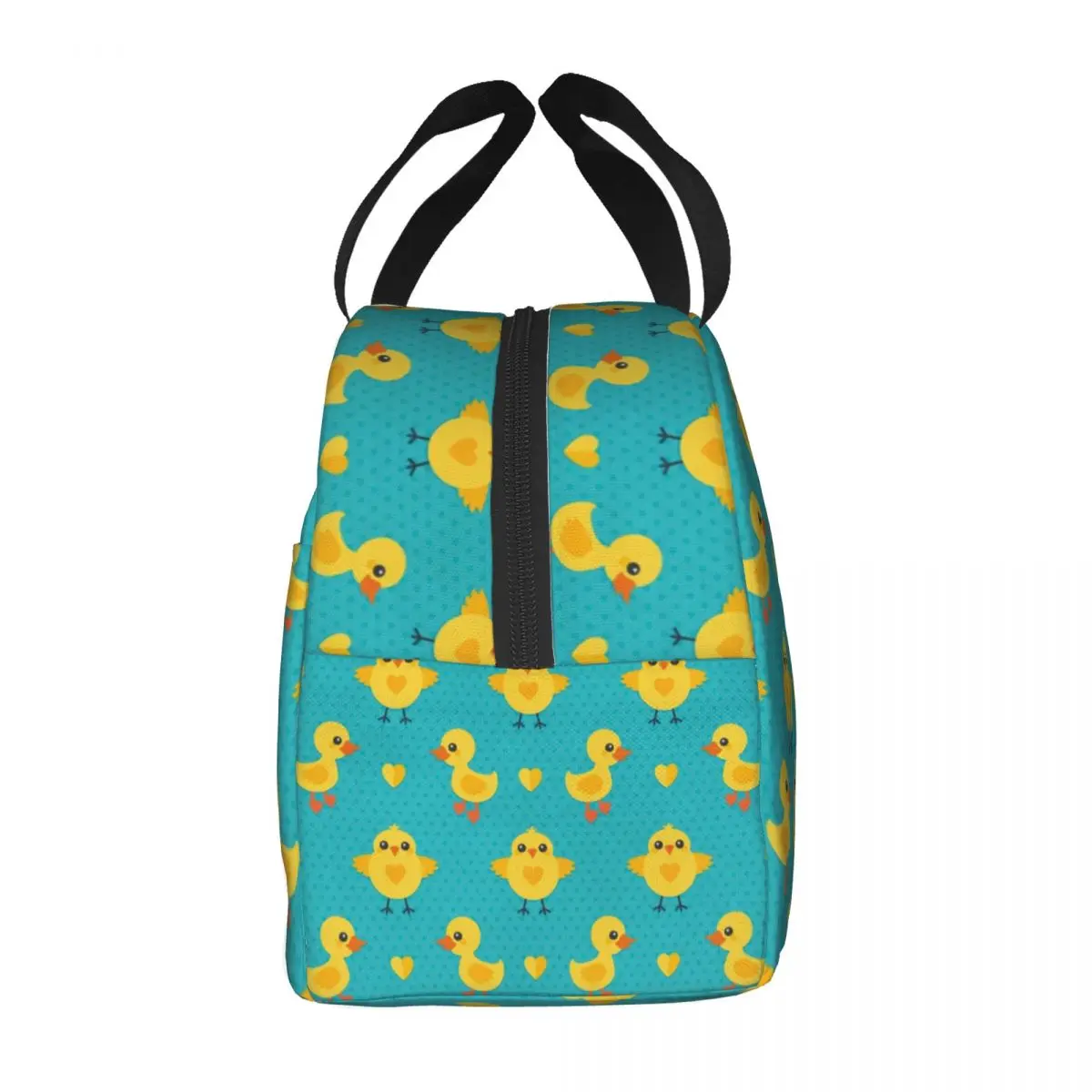 Custom Cartoon Chicks And Duck Lunch Bag Women Warm Cooler Insulated Lunch Boxes for Student School