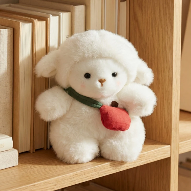 Poupée agneau de 15 cm, jouet en peluche kawaii, poupée faite à la main, dessin animé, mouton à habiller, cadeau d'anniversaire mignon pour enfants