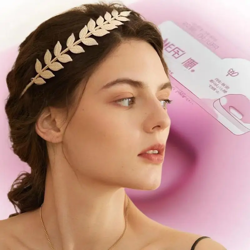 Retro Gold Leaf Headband Greek Goddess Crown Tiara Headpiece Bridal Wedding Hair Accessory Leafy Head Jewelry image 3