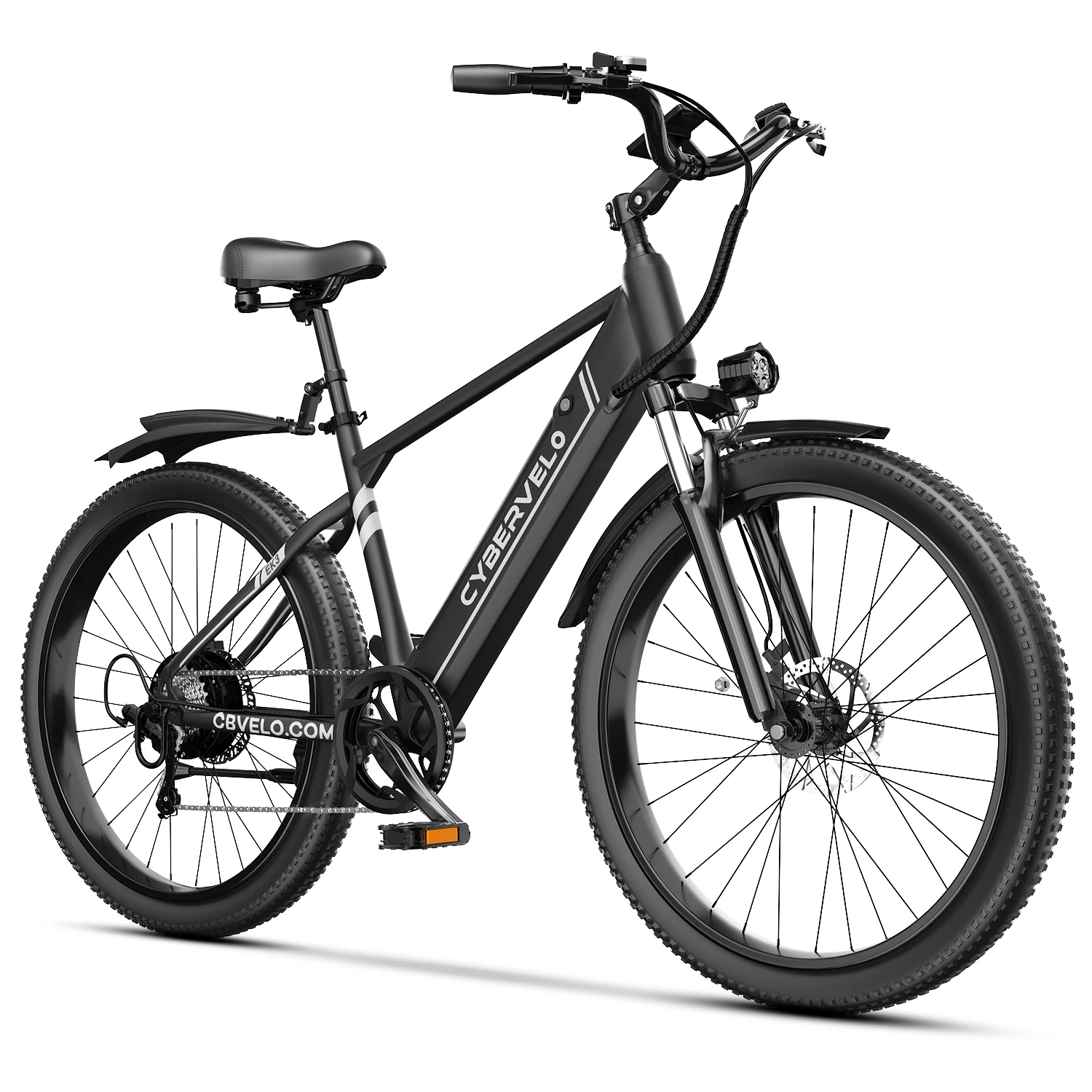 

1000W Peak 26" Electric Bike, 48V Waterproof Battery, 7-Speed Adult City Commuter Travel Ebike EK3