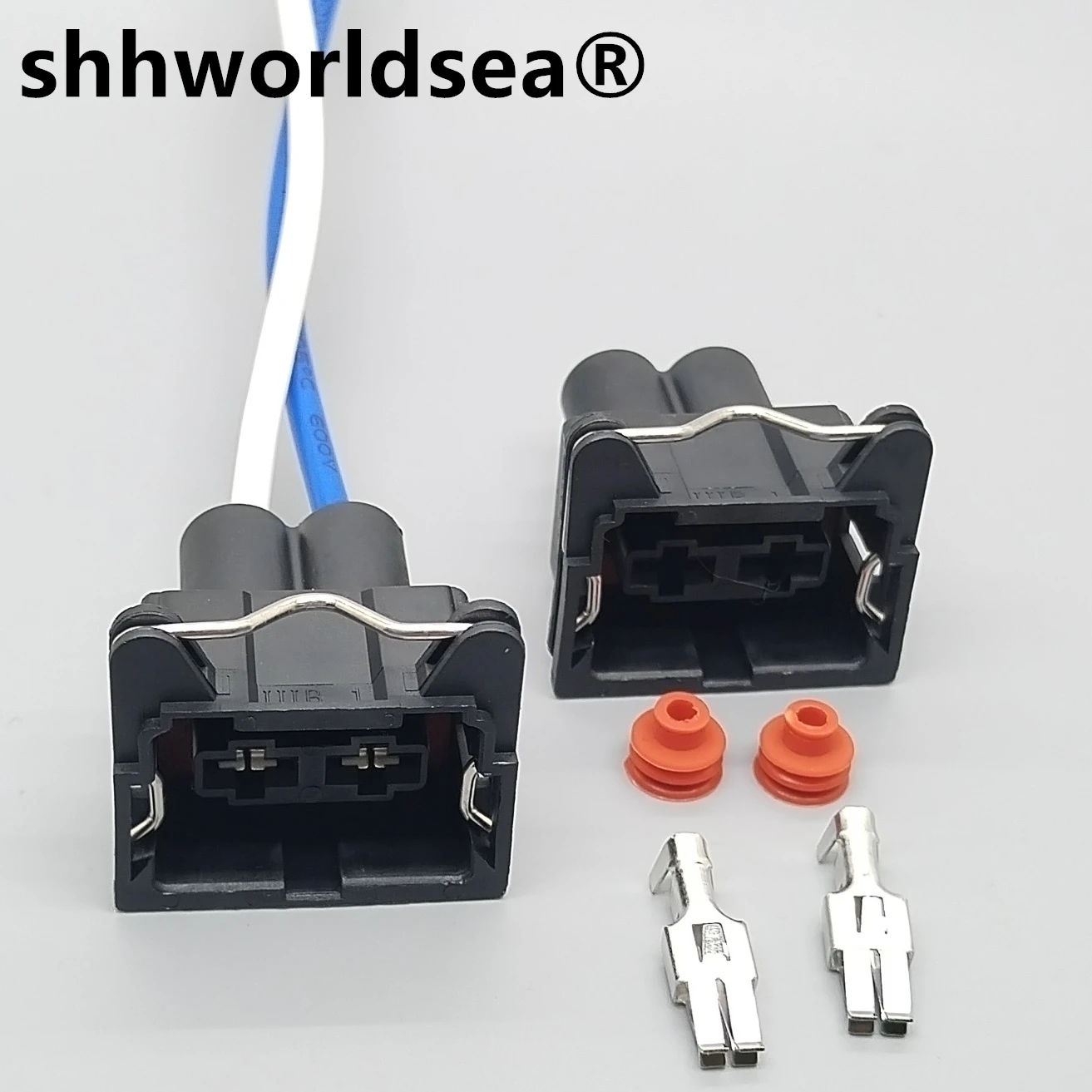 Shhworldsea 2pin 6,3 мм 357972772/357972782 Подходит для жгута электронного вентилятора Volkswagen DJ70252C-6.3-21