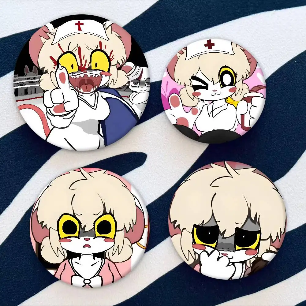 الرهيب ماوس L-لورنا لطيف المينا الإلكترونية شارات الإبداعية صفيح دبابيس مضحك شارة بروش معدني للملابس قبعة ديكور مجوهرات هدايا