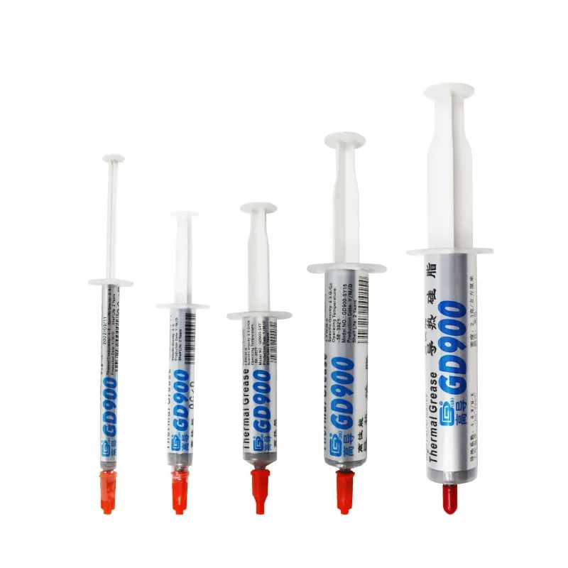 การนําไฟฟ้าสูงน้ําหนักสุทธิ 1/3/7/15/30g GD900 คอมพิวเตอร์ CPU/GPU จาระบีความร้อน CPU การกระจายความร้อนซิลิโคนวาง