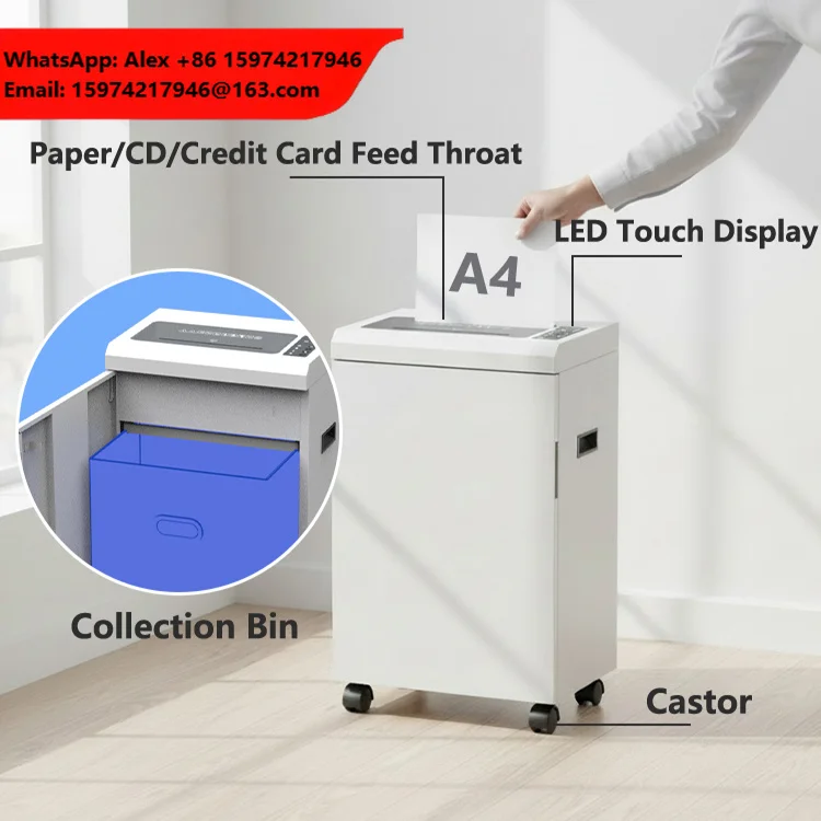 25 Sheet Paper Shredder P4 60L Pull-Out Bin Paper Shredder