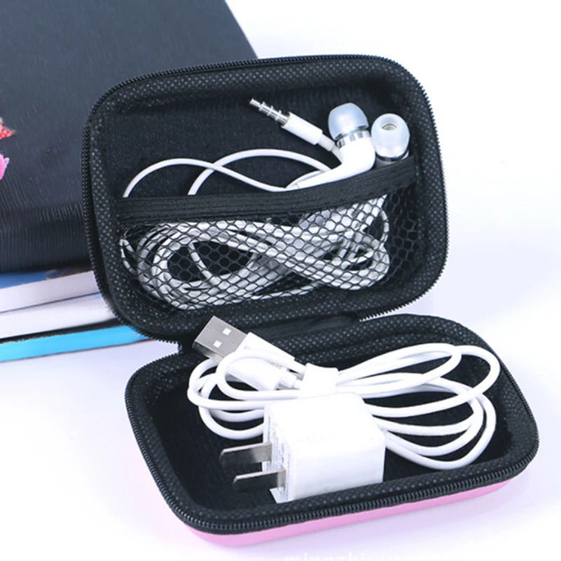 Box USB storage bag Data cable Headset Holder Portable Travel Cable Travelling Case Waterproof Digital Earphone Exquisite