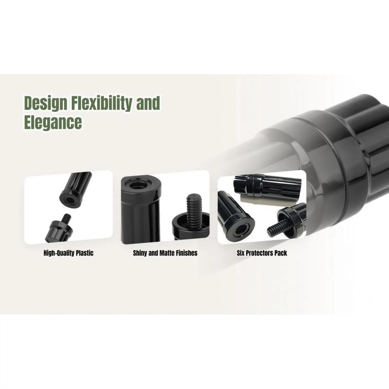 

6 комплектов защитных накладок для бильярдных киев: защита шафта и наконечника, аксессуары для снукера