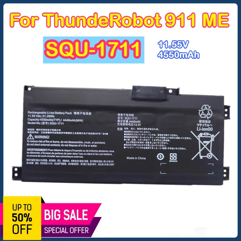 

SQU-1711 For ThundeRobot 911ME 911S G7000M Master 911Air SQU-1711 1718 Battery
