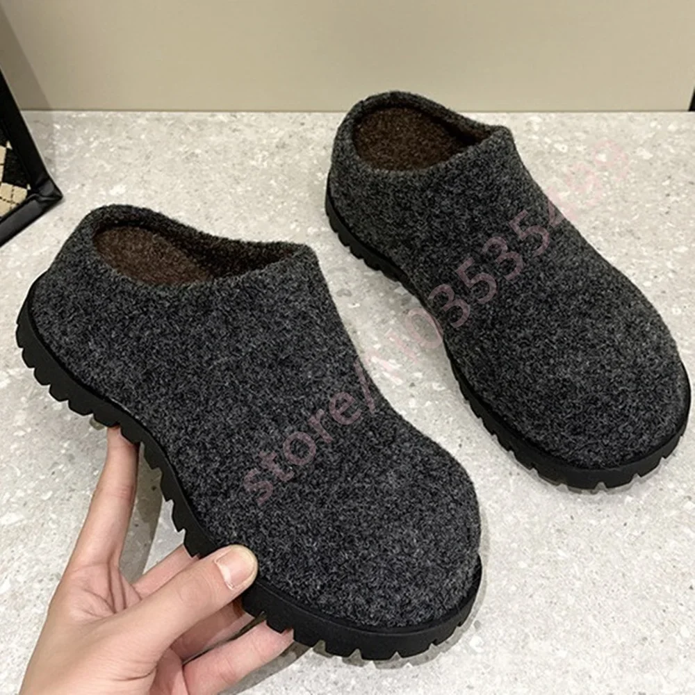 

Женские фланелевые тапочки в стиле ретро, повседневная обувь без шнуровки с круглым носком и леопардовым принтом, уличная обувь с закрытым носком, осень 2025 г.