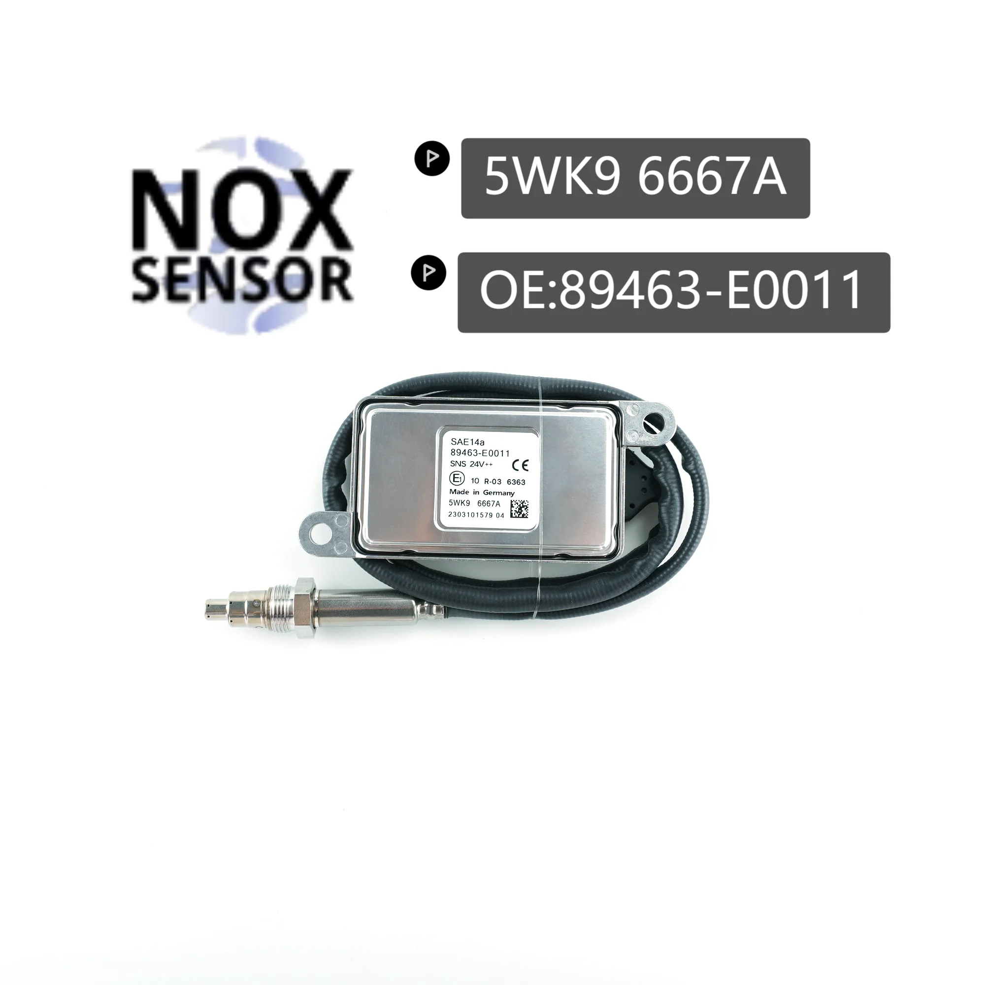 

5WK96667A Top Quality Nitrogen Oxide Sensor Nox Sensor 5WK96667A 89463-E0011 Nitrogen Oxygen Sensor 24V For Hino