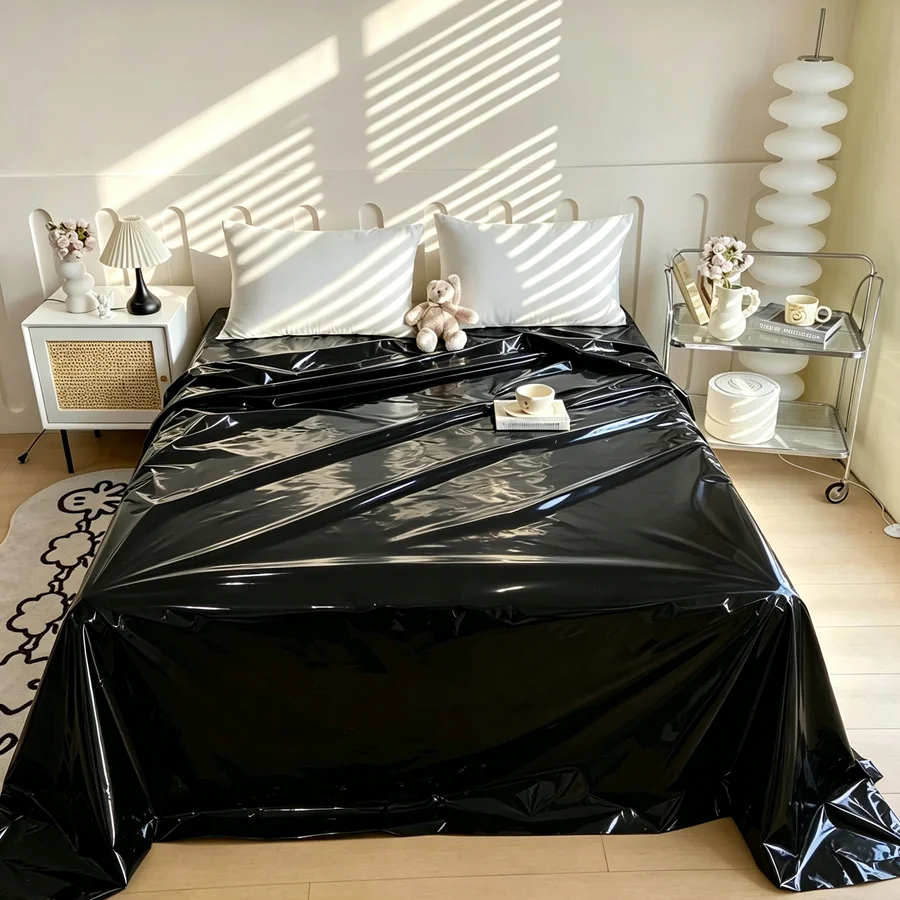 High Quality PVC Household Bedspread Thin Cover Black Dust Cover Waterproof Oilproof Dustproof Stain Resistant Plastic Cover