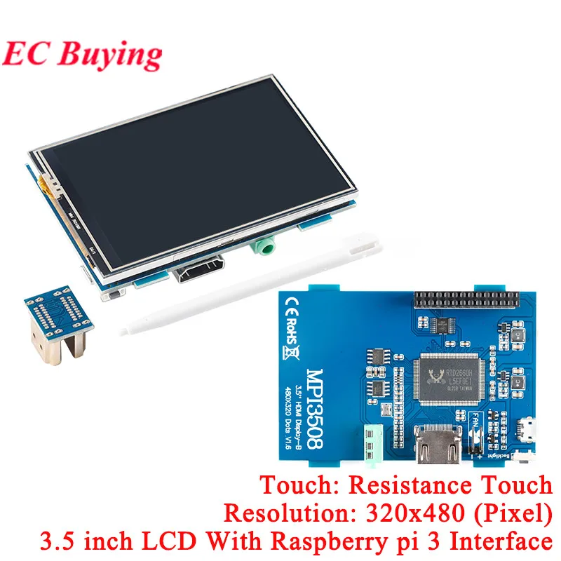 HDMI capacitief resistief touchscreen LCD-scherm 3,5 "4" 5 "7" 10,1 "inch 1024*600 800*480 voor Raspberry Pi win7/win8/win10