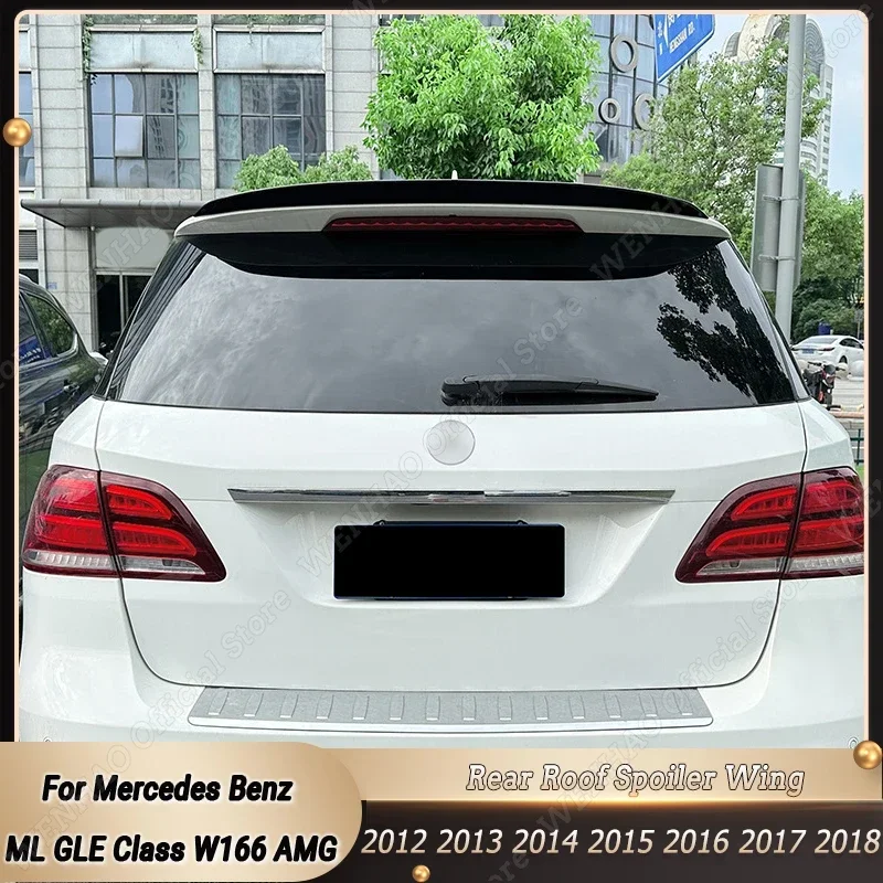 

For Mercedes Benz ML GLE Class W166 AMG 2012-2018 Gloss Black Car Rear Trunk Roof Spoiler Wing Splitter Body Kits Tuning