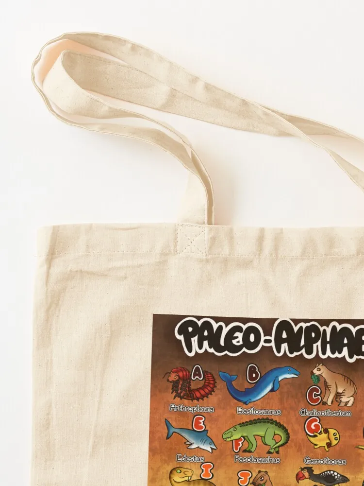 The Prehistoric Alphabet Tote Bag shopper bag women canvas Canvas stote bag Women's shopping Women's