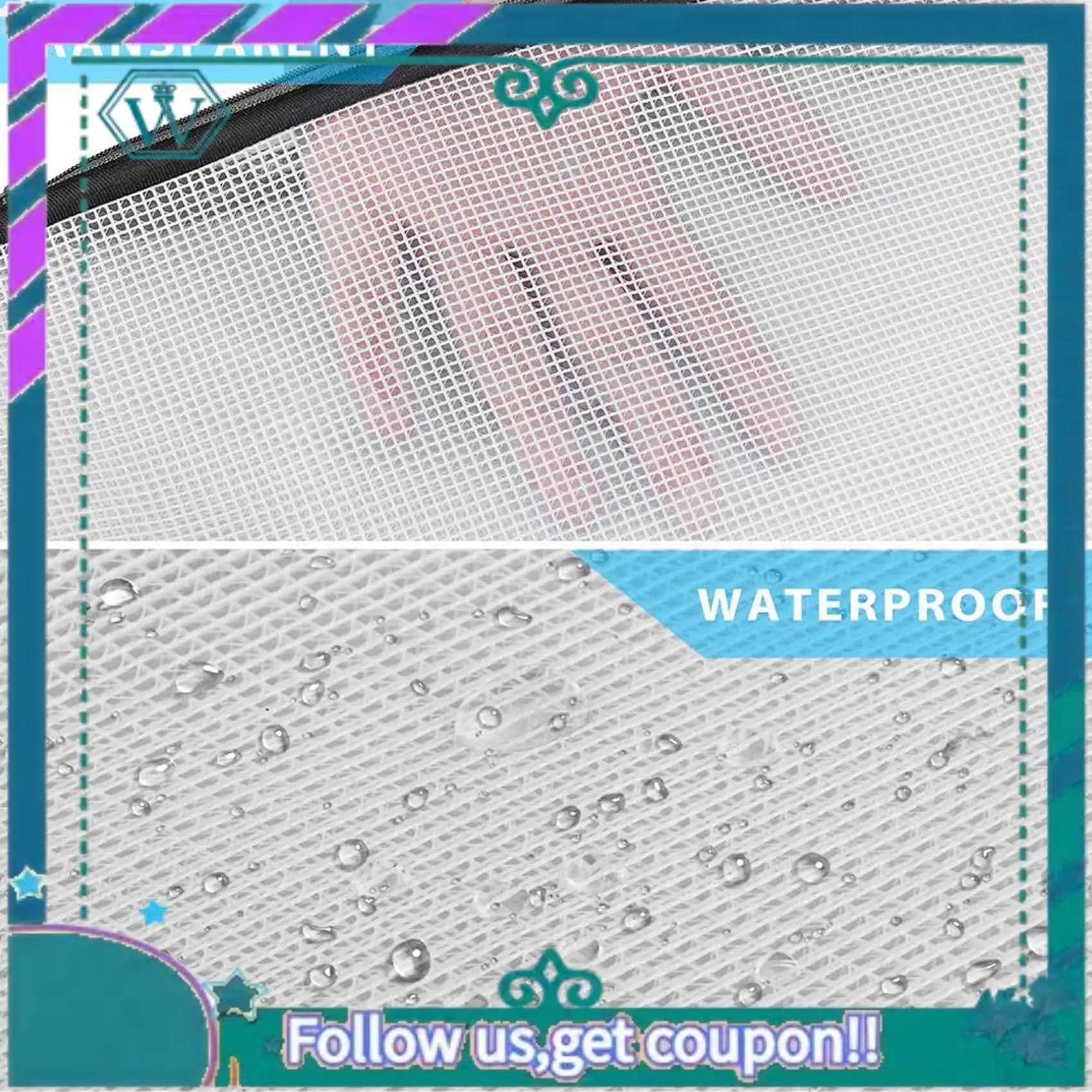 

A75Q-42Pack Zipper Pouch(7 Sizes)For School Office Supplies Cross Stitch Organizing Storage