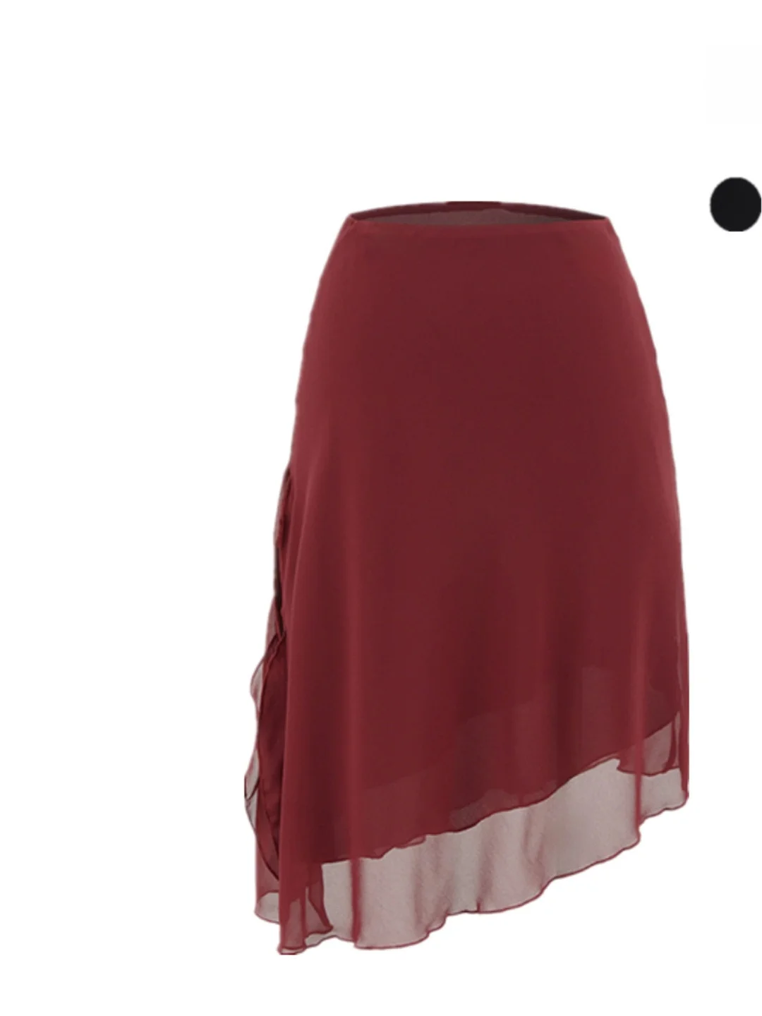 

Sexy High Waist Slit Midi Skirt Women's Ele Asymmetrical Slim Fit ort Skirt with Ruffle Hem for Daily Wear