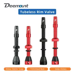 Deemount 2PCS Presta F/V Valves 44/60mm CNC Machined Anodized Nipple for MTB Road Bike Tubeless Carbon Rims W/ Tool