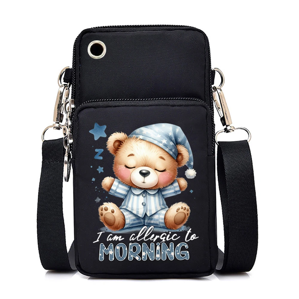 Small Shoulder Bags Cute Owl Cat Rat and Sloth Women Mobile Phone Bag Cartoon Animal Lover Messenger Purse Handbag CrossBody Bag