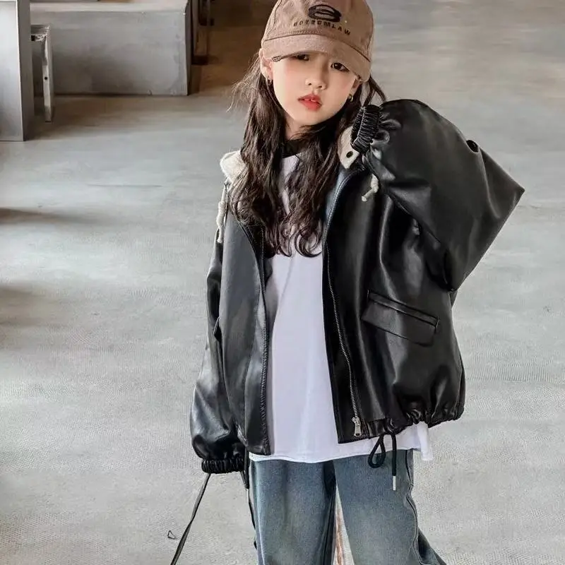 

Boys Leather Jacket For Autumn And Winter Children's PU Leather Jacket For Handsome Boys Baby And Children's Top