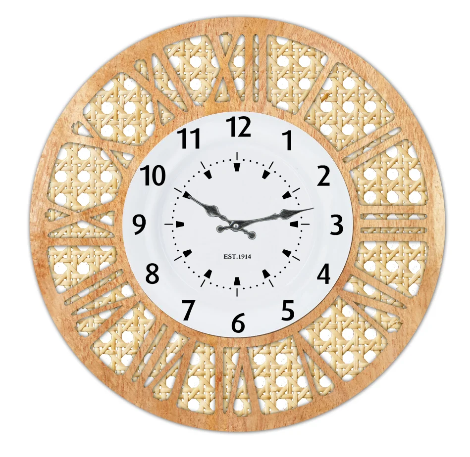 60cm North Europe Large Vintage Metal Wall Clock 3D Round Home Office Decoration Hanging Living Room Classic Brief Wall Clock