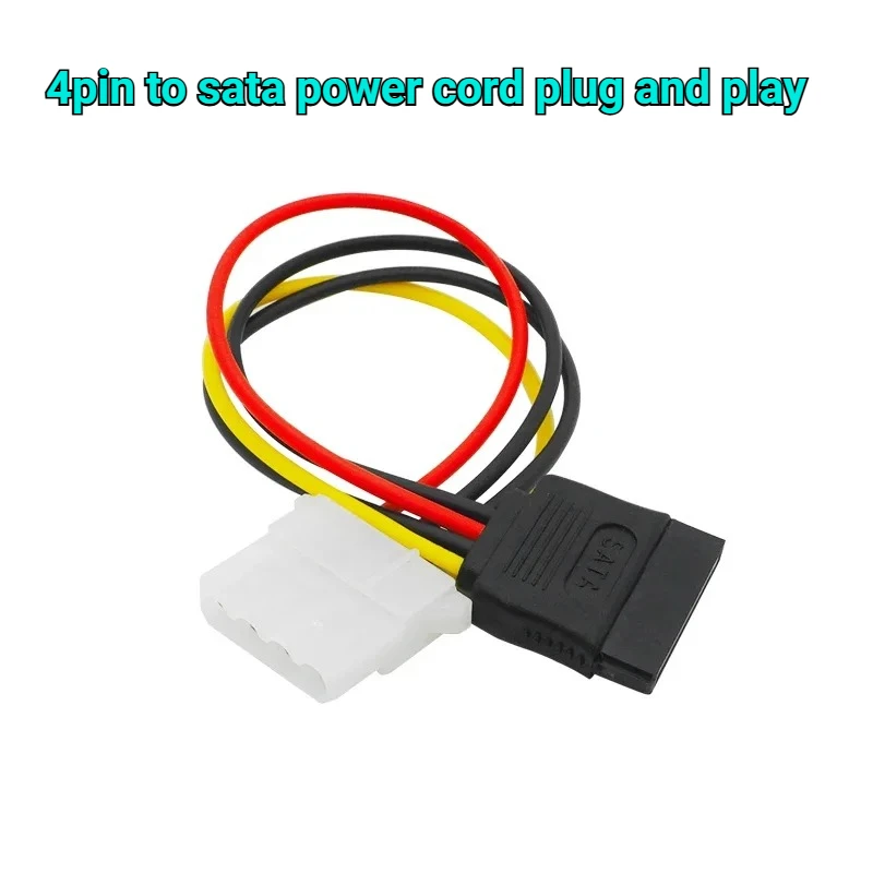 1-500PCS SATA 15pin Female To Molex DIE 4Pin Female SATA Hard Disk Power Extension Extender Cabo Cord for HDD SSD Power Cable