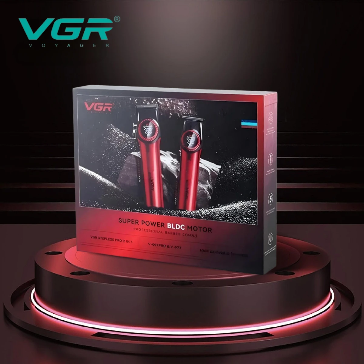 VGR maquina de cortar el pelo maquina de cortar cabello cortadora de pelo Recortadora Profesional Cortadora de cabello Inalámbrica Cortapelos Barbería Eléctrica Cortapelos Metálica Recortadora para hombres V-001 V-977