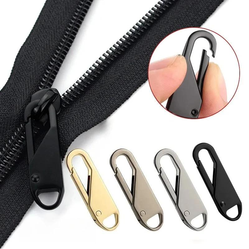 5/10PCS Detachable Metal Zipper Puller Universal Zipper Head Repair Kit Replacement Zipper Slider DIY Sewing Clothes Accessories