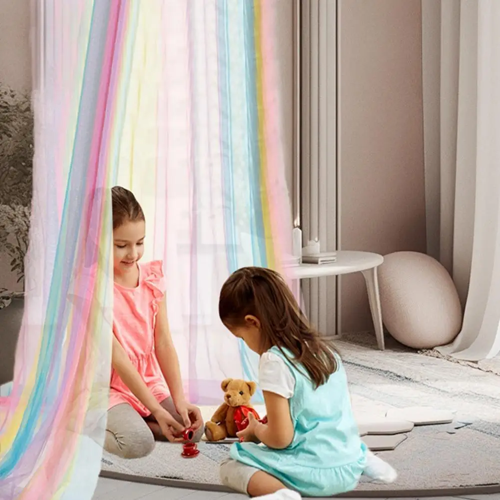 Dreamy Mosquito Net Mosquito Net for Bed Rainbow Color Single Door Mosquito Net Bed Canopy Breathable Mesh Easy Installation