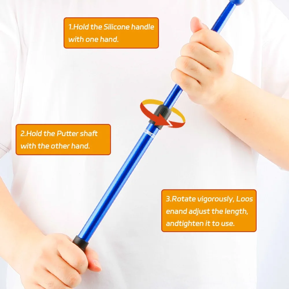Universal Telescopic Telescopic Golf Putter Non-slip Retractable Golf Junior Putter Double-Sided Adjustable Length Golf Training