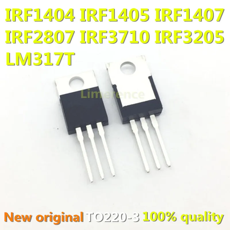 10PCS IRF1404 IRF1405 IRF1407 IRF3710 Transistor TO-220 TO220 IRF1404PBF IRF1405PBF IRF1407PBF IRF3205PBF