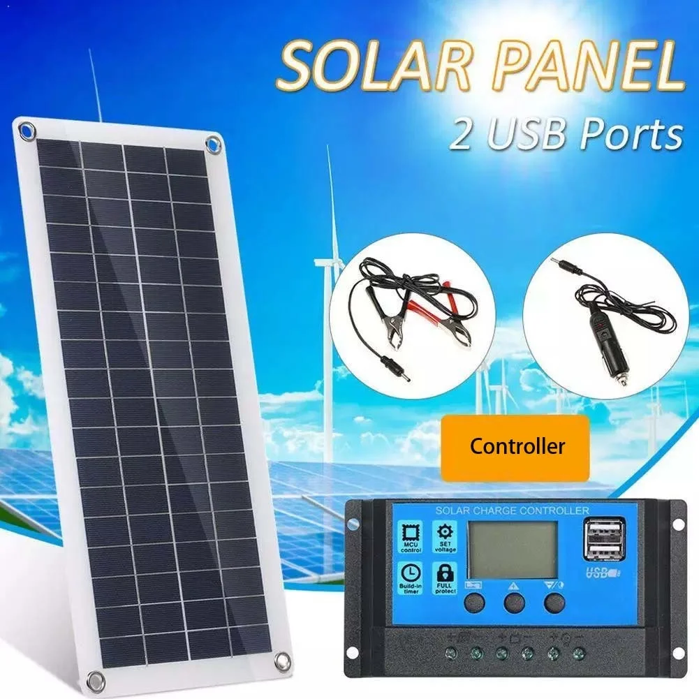 

Solar Panel 1000W 12V Solar Cell 10A-60A Controller Solar Panel for Phone RV Car MP3 PAD Charger Outdoor Battery Supply Droship