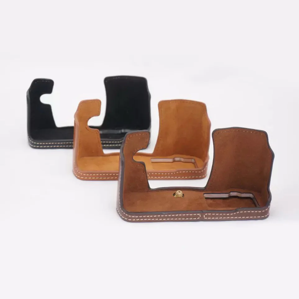 Leather Half Case Grip for Olympus E-M10 First Version / EM10 Camera