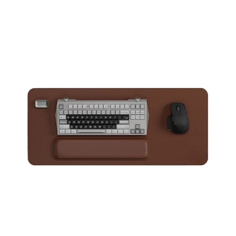 

Large size leather texture high value mouse keyboard office writing computer desk pad wrist protection magnetic attraction