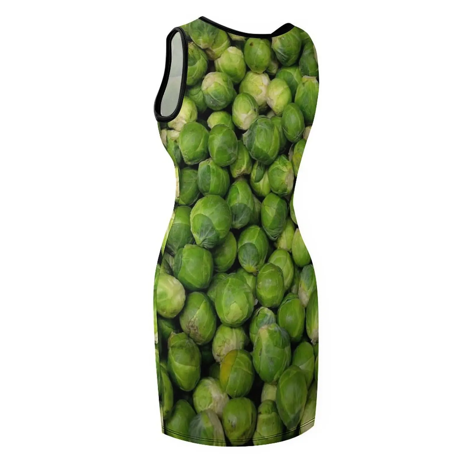 YUK! Bruxelles Sprouts - Robe au chou de Bruxelle Oui, mini-jupe et t-shirt sans manches, robes d'été pour femmes