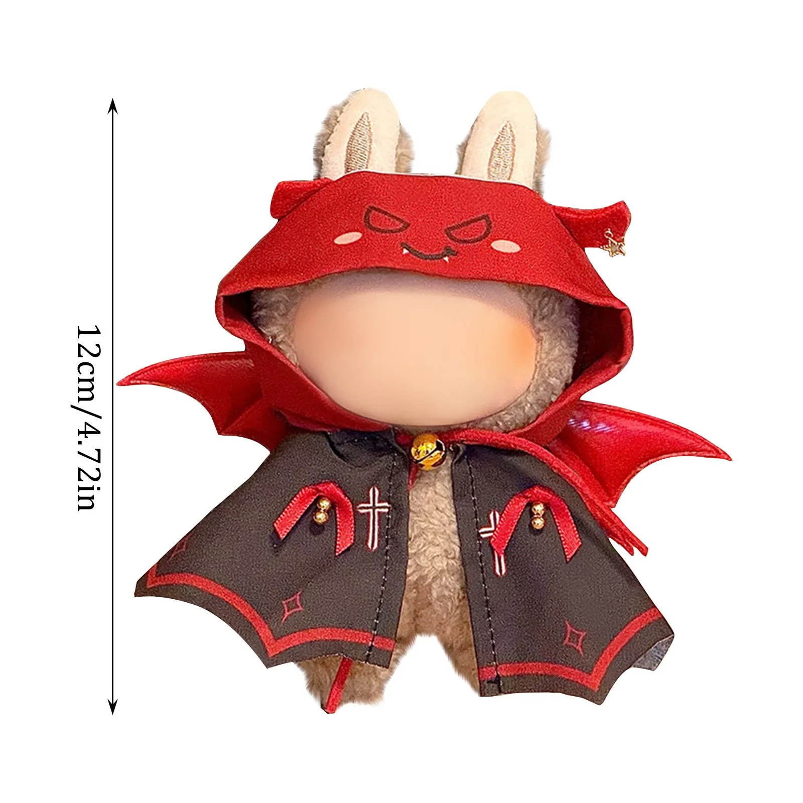 Pakaian Pakaian Boneka Mewah Mini Lucu Hanya Aksesori Pakaian untuk Boneka Labubu 17Cm Set Halloween Hadiah Anak-anak DIY