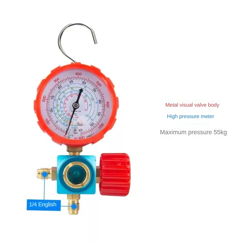 Manomètre de réfrigérant A27R-800PSI, manomètre de pression de climatisation pour R410A R22 R134A R404A