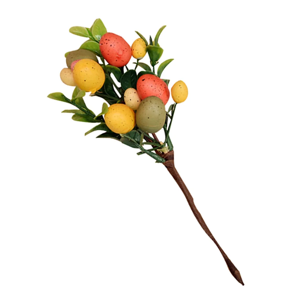 

Easter Egg Floral Arrangement Artificial Eucalyptus Leaves Colorful Branch Spring Table Vase Decor Home Centerpiece