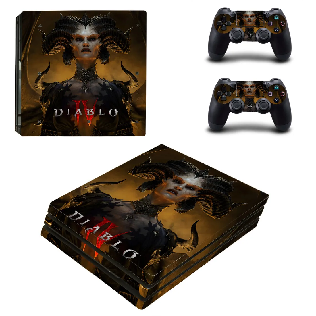 Diablo 4 Devil Lilith PS4 Pro Skin Sticker Decals Cover For PS4 Pro Console & Controller Skins Vinyl