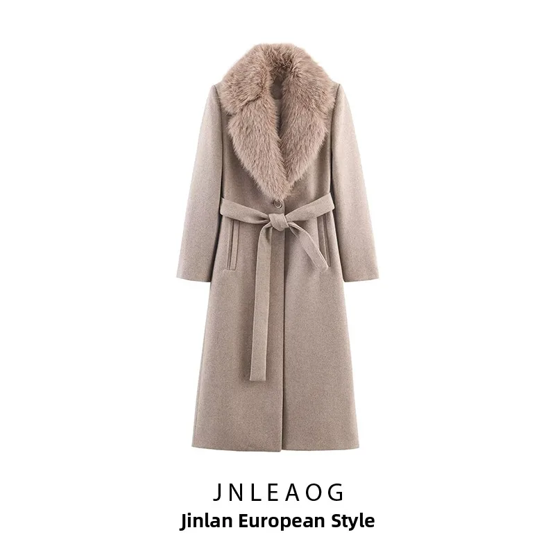 

Faionable Artificial Fur Effect Coat Jaet Women's Street Sle Long Sve Polyester Fiber Autumn New Arrival