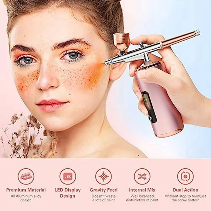 Kit Aerógrafo sem fio com Compressor, Airbrush portátil de alta pressão para Manicure, Set Display LED, 36 PI