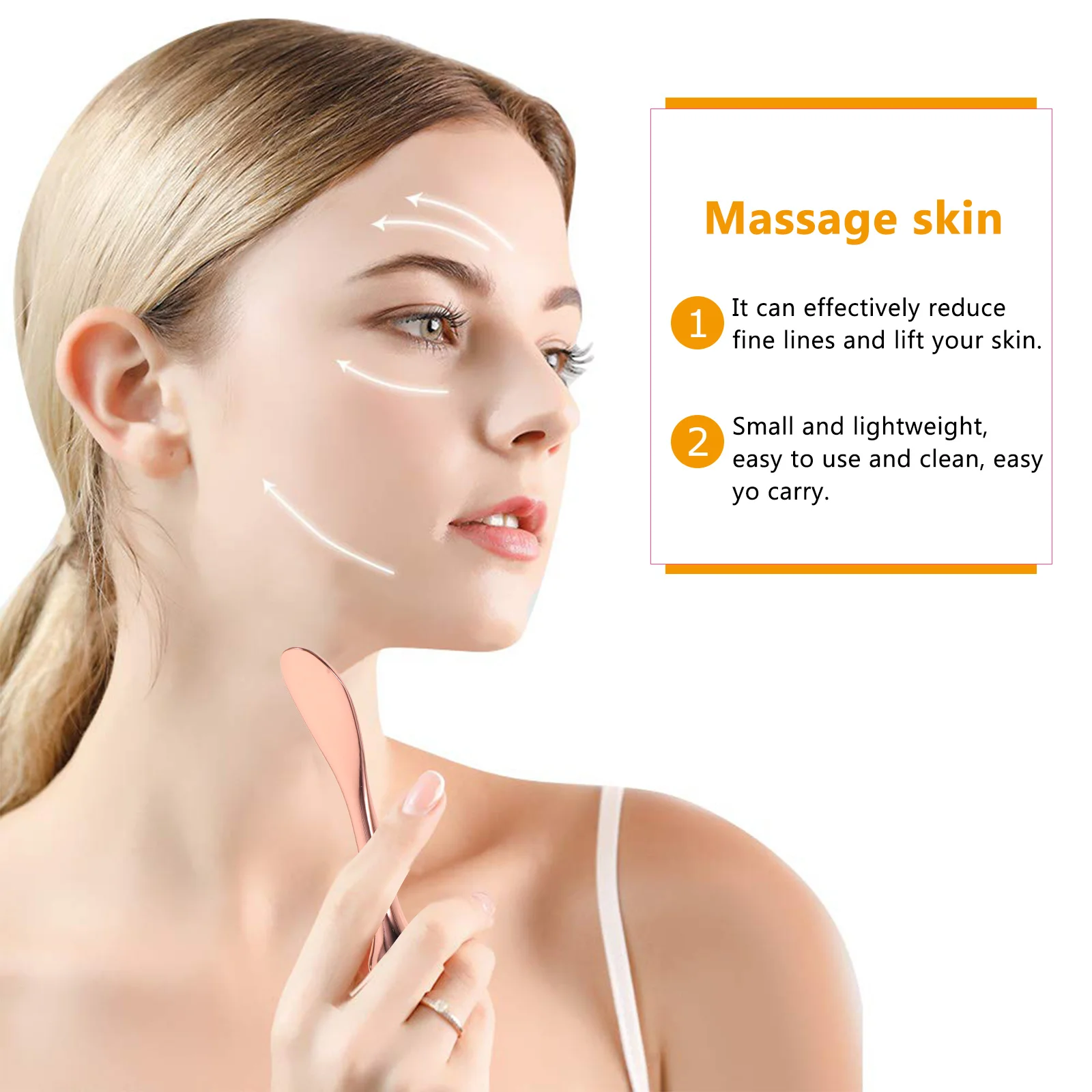 3pcs Cream Spoon Eye Massage Stick Portable Facial Skincare Tool For Women Reduces Eye Fatigue Dark Circles Small Size Easy