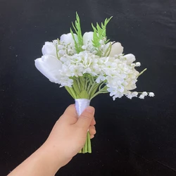 Ramos de novias boda, campana blanca, flor de tulipán, flor de mano, nuevo estilo