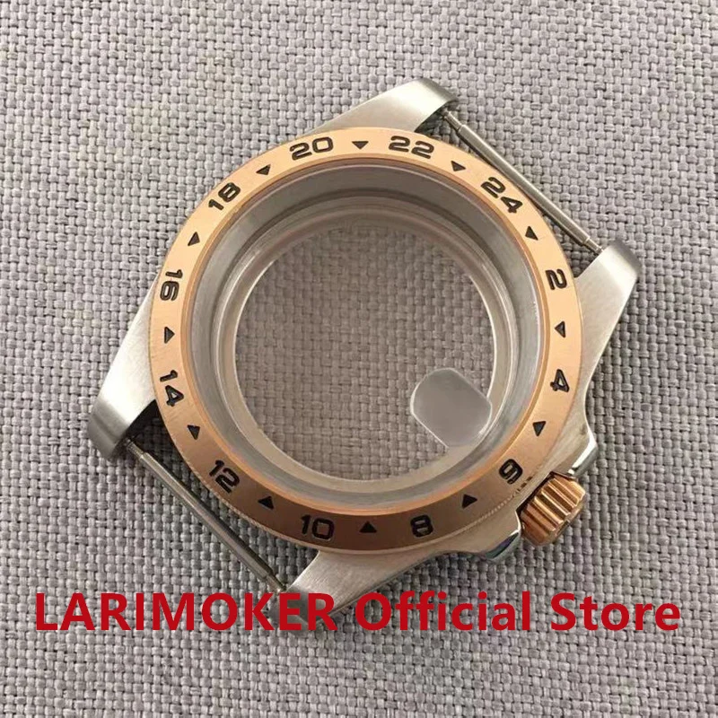 LARIMOKER New 40mm Stainless Steel Sapphire Glass Silver Case miyota8215 2813 DG3804 NH35 NH36 PT5000 Seagull ST2130 Movement