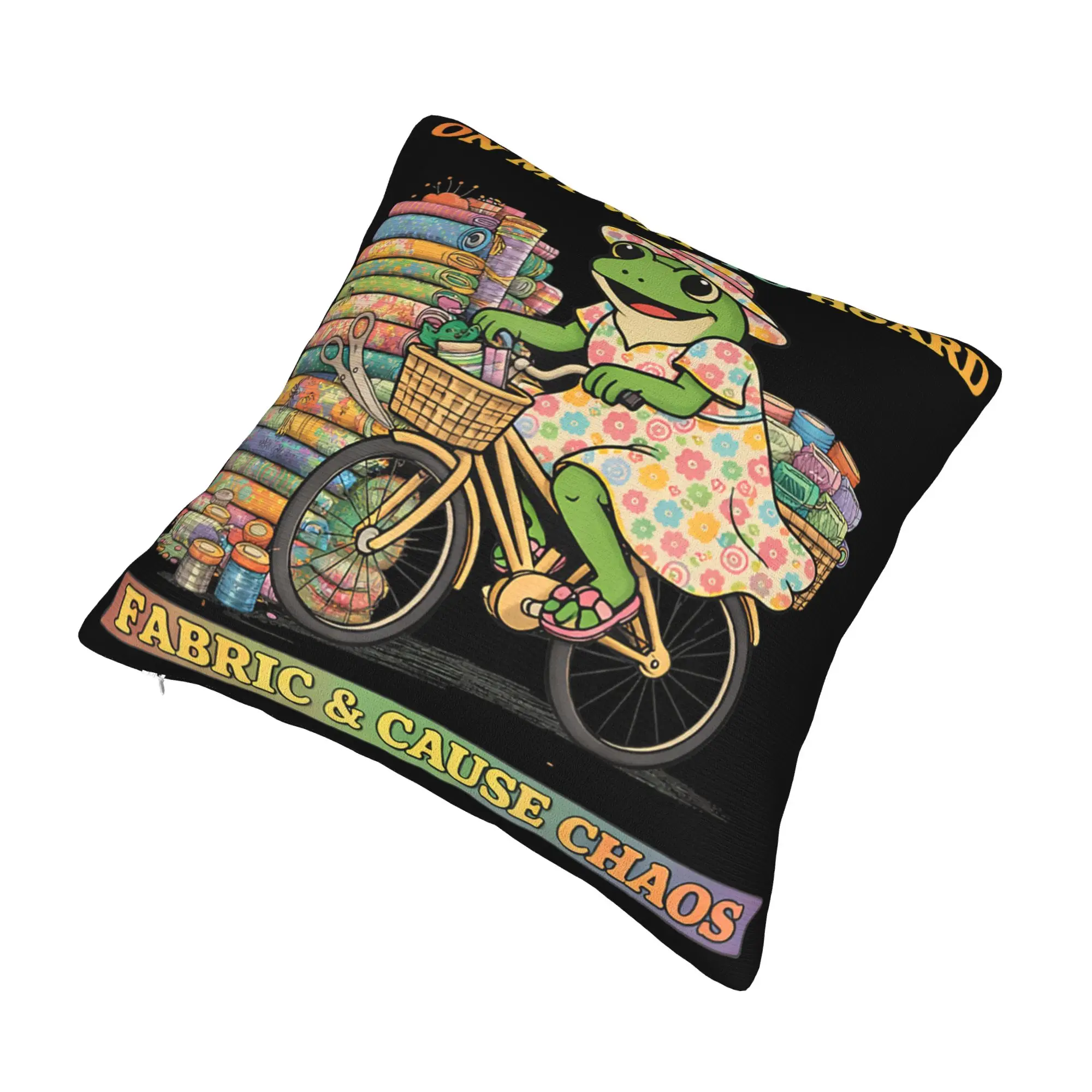 Decorative Pillowcase On My Way to Hoard Fabrics and Cause Chaos Merch Home  Throw Pillow Case Cover Square Multi-Size