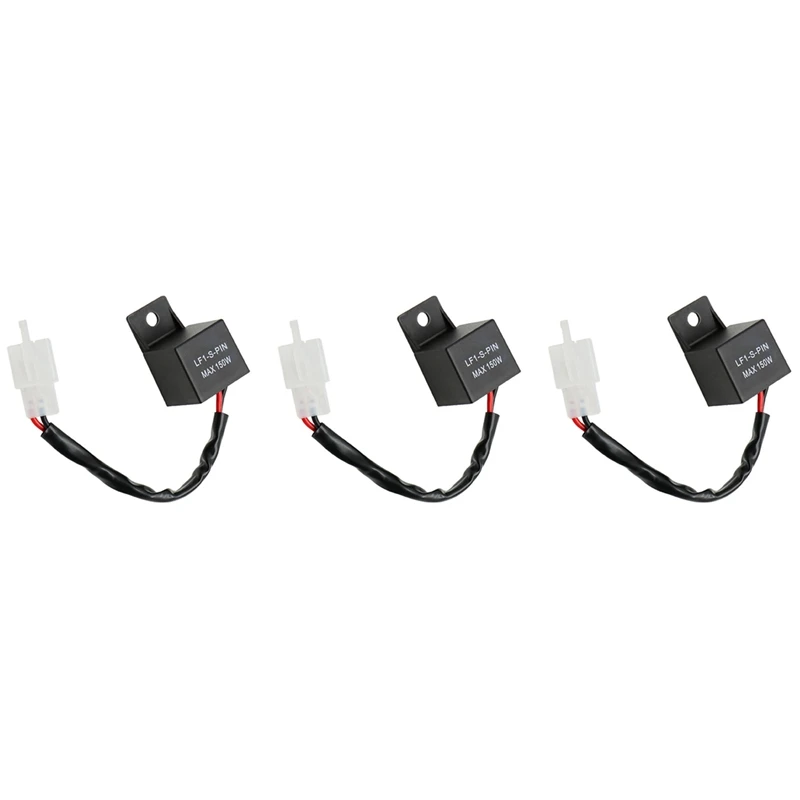 3X 12V LED Relay Indicator Relay Motorcycle Quad Load Independent Indicator LF1-S-PIN MAX 150W 2 PIN