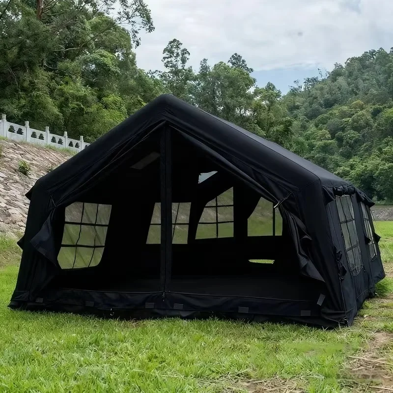 Large Space Durable Oxford Cloth Sunshade Windproof Portable Pop-up Inflatable Waterproof 4 Season UV-Resistant 6-8 Tent One